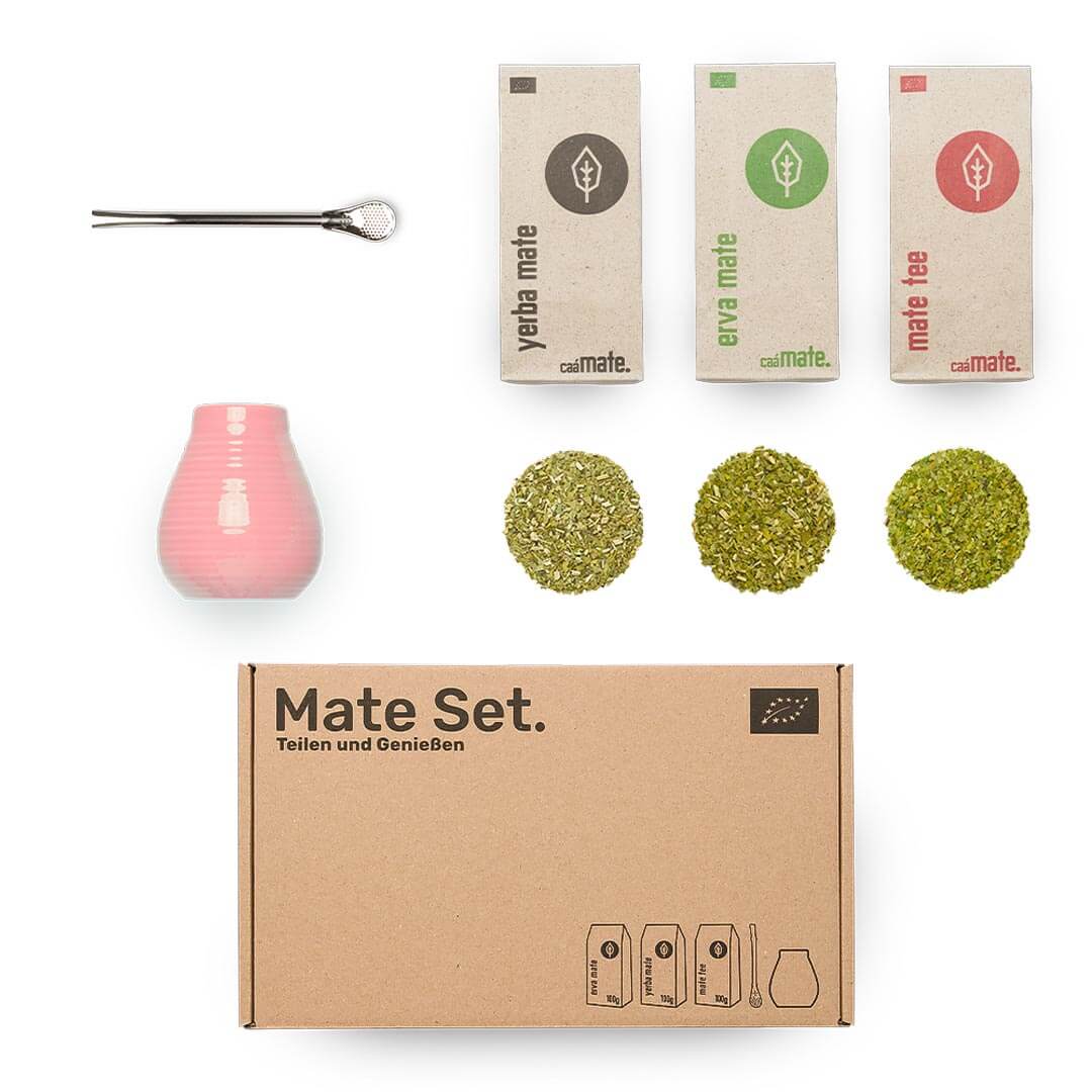 Mate Set Keramik rosa