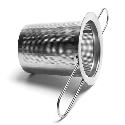 Teesieb Edelstahl liegend – Seitenansicht